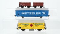 Fleischmann H0 Konvolut Klappdeckelwagen-Set, Bierwagen...