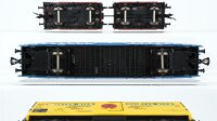 Fleischmann H0 Konvolut Klappdeckelwagen-Set, Bierwagen "Holsten-Bier", gedeckter Güterwagen "Metzeler" DB