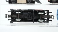 Unbekannt H0 Konvolut gedeckter Güterwagen mit Bremserhaus, Kesselwagen, Selbstentladewagen, Tender SNCF/MAV/BRT/B&Q