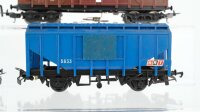 Unbekannt H0 Konvolut gedeckter Güterwagen mit Bremserhaus, Kesselwagen, Selbstentladewagen, Tender SNCF/MAV/BRT/B&Q