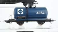 Lima/KD/Mehano/Röwa H0 Konvolut 3 Kessekwagen "Shell, Aral", Rungenwagen, Transportwagen für Sattelauflieger DB (unvollständig)