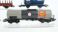 Lima/KD/Mehano/Röwa H0 Konvolut 3 Kessekwagen "Shell, Aral", Rungenwagen, Transportwagen für Sattelauflieger DB (unvollständig)