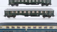Lima H0 Konvolut Personenwagen 1.Kl. grün, Abteilwagen 1.Kl. grün, Abteilwagen 1.Kl. beige/oceanblau DB
