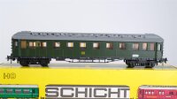 Schicht H0 Konvolut 2 Abteilwagen "18432" 2.Kl. grün, Personenwagen 3.Kl. grün, Packwagen blau MAV/DR/u.a.