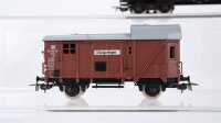Piko H0 Konvolut Hochbordwagen 4-achsig, Hochbordwagen, Stückgutwagen, 3 Kühlwagen "Seefische, Martini, Sternburg Biere" DR/FS/CSD