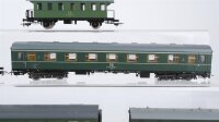 Piko H0 Konvolut 2 Abteilwagen 1.Kl. 4-achsig grün, 2 Abteilwagen 2.Kl. grün, Personenwagen grün DR/SNCF