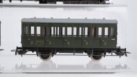Piko H0 Konvolut 2 Abteilwagen 1.Kl. 4-achsig grün, 2 Abteilwagen 2.Kl. grün, Personenwagen grün DR/SNCF