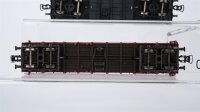 Märklin/Bramos/Sachsenmodelle H0 Konvolut Rolldachwagen, Schwerlastflachwagen mit 2 LKW, Niederbordwagen 2-achsig, Niederbordwagen 4-achsig, Kranwagen, DB