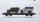 Märklin/Bramos/Sachsenmodelle H0 Konvolut Rolldachwagen, Schwerlastflachwagen mit 2 LKW, Niederbordwagen 2-achsig, Niederbordwagen 4-achsig, Kranwagen, DB