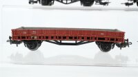 Märklin H0 Konvolut Hochbordwagen braun, Hochbordwagen grau, Hochbordwagen mit Bremserhaus 2 Niederbordwagen DB/RN