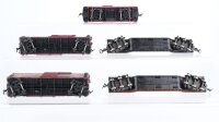 Roco H0 Konvolut 2 Schwerlast-Niederflurwagen, 2 gedeckte Güterwagen "A.T.S.F. 146285, MILW 19042", Caboose "A.T.S.F. 3851" USA