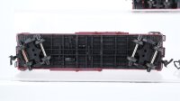 Roco H0 Konvolut 2 Schwerlast-Niederflurwagen, 2 gedeckte Güterwagen "A.T.S.F. 146285, MILW 19042", Caboose "A.T.S.F. 3851" USA