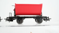 Märklin H0 Konvolut 2 Kipploren, Weinfasswagen "Bordeaux" Kesselwagen "Aral" Kranwagen, Nebenbahn (unvollständig)