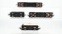 Piko H0 Konvolut gedeckterGüterwagen 4-achsig braun, gedeckter Güterwagen "Cinzano", Hochbordwagen 4-achsig braun, Güterzu-Begleitwagen grün DR/DSB/FS
