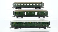 Märklin H0 Konvolut Personenwagen "346/1" mit Zugschliss, 2 Packwagen "346/4" Nebenbahn (ungetestet)