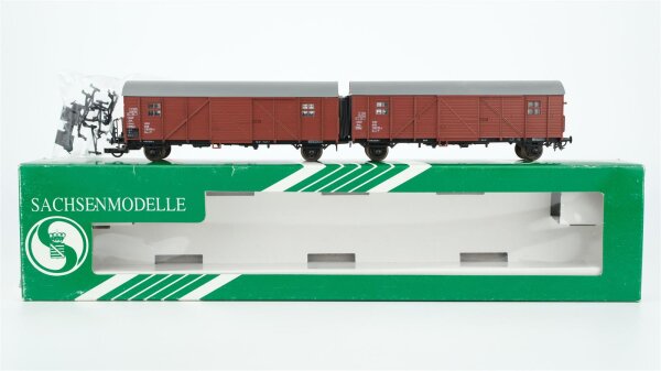 Sachsenmodelle H0 16008 Güterwagen Leig-Einheit 2-teilig Deutsche Bundesbahn
