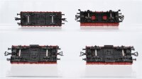 Fleischmann H0 Konvolut Güterwagen 3 Niederbordwagen, 1 Rungenwagen DB