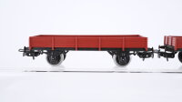 Märklin H0 Konvolut 2 Niederbordwagen 2 achsig, 1 Niederbodwagen 4 achsig DB u. a.