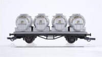 Liliput H0 Konvolut Güterwagen Behältertragwagen teilweise „von Haus zu Haus“ DB, NS, u. a.