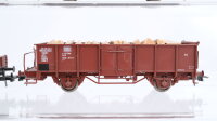 Roco H0 Konvolut Güterwagen Rungenwagen mit Holzladung, Niederbordwagen, Hochbordwagen mit Holzladung DB