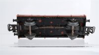 Märklin H0 Konvolut 1 Schotterwagen, 2 gedeckete Güterwagen, 1 offener Güterwagen mit Holzladung und Bremserhaus, 1 Niederbordwagen 2 achsig DB