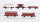Märklin H0 Konvolut 1 Schotterwagen, 2 gedeckete Güterwagen, 1 offener Güterwagen mit Holzladung und Bremserhaus, 1 Niederbordwagen 2 achsig DB