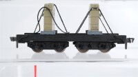 Fleischmann H0 Konvolut Kranwagen mit Kranbegleitwagen, Gegengewichtswagen (Spnnseile ausgeleiert) DB
