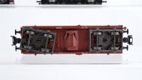 Märklin H0 Hochbordwagen 4-achsig, Teleskophubenwagen 4-achisg, 2 gedeckte Güterwagen 2-achisg DB