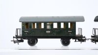 Märklin H0 Konvolut 2 Personenwagen 3. Kl., Personenwagen 2. Kl., Gepäckwagen Landesbahn