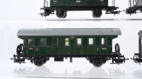 Märklin H0 Konvolut 2 Personenwagen 3. Kl., Personenwagen 2. Kl., Gepäckwagen Landesbahn