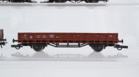 Roco H0 Konvolut 2 geschlossene Güterwagen, Niederbordwagen (Patiniert), 2 Rungenwagen DB (Rungen fehlen)