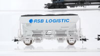 Roco H0 Konvolut 1 offener Güterwagen 2 achsig, 1 Selbstentladewagen mit Kohleladung 2 achsig, Tankwagen VTG 4 achsig DR/ Dürener Kreisbahn/ DB
