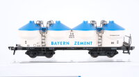Fleischmann H0 Konvolut Silowagen (Bayern Zement), Flachwagen, geschlossener Güterwagen (InterCargoExpress) DB