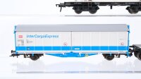 Fleischmann H0 Konvolut Silowagen (Bayern Zement), Flachwagen, geschlossener Güterwagen (InterCargoExpress) DB