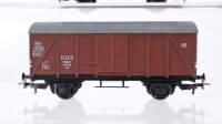Klein Modellbahn H0 Konvolut 3 geschlossene Güterwagen, 1 Hochbordwagen ÖBB