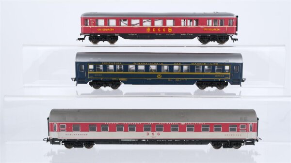 Fleischmann H0 Konvolut 1 Speisewagen, 2 Schlafwagen 4 achsig DSG/ CIWL