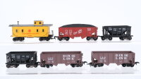 Unbekannt H0 Konvolut 1 Caboose , 5 Selbsentladewagen...