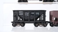 Unbekannt H0 Konvolut 1 Caboose , 5 Selbsentladewagen (Dixie Line, Utah Copper, Burlington Route) USA L&N/CB&Q/Southern Pacific u.a.