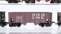 Unbekannt H0 Konvolut 1 Caboose , 5 Selbsentladewagen (Dixie Line, Utah Copper, Burlington Route) USA L&N/CB&Q/Southern Pacific u.a.
