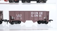 Unbekannt H0 Konvolut 1 Caboose , 5 Selbsentladewagen (Dixie Line, Utah Copper, Burlington Route) USA L&N/CB&Q/Southern Pacific u.a.