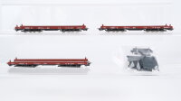 Liliput H0 Konvolut 3 Tiefladewagen für PKW 8 achsig DB