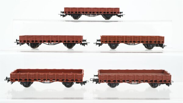 Liliput H0 Konvolut 5 Rungenwagen 2 achsig ÖBB (Rungen fehlen)