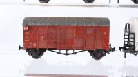 Liliput H0 Konvolut Tiertransportwagen, geschlossener Güterwagen, 2 Kühlwagen (Jamaica Bananen, DAB) DB