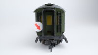 Unbekannt H0 Konvolut 3 Personenwagen 2. Klasse, 2 Packwagen 4 achsig DB (Puffer fehlen teilweise)