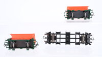 Fleischmann H0 Konvolut 2 Kipploren, 2 Behältertragwagen (ohne Ladung) DB u.a.