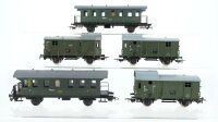 Piko H0 Konvolut 2 Personenwagen 3. Klasse, 3 Packwagen 2...