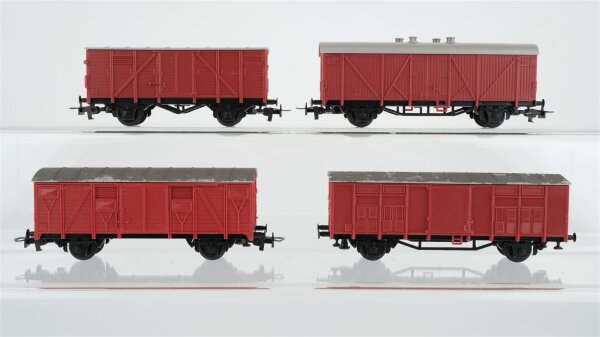 Roco H0 Konvolut 4 gedeckte Güterwagen 2 achsig