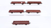 Roco H0 Konvolut 5 Rungenwagen 2 achsig DB (Rungen fehlen)