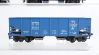 Unbekannt H0 Konvolut 4 US Selbstentladewagen 4 achsig „BM“ blau