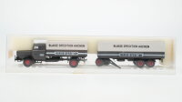 Brekina H0 7423 Büssing 8000 Hängerzug Blaise...